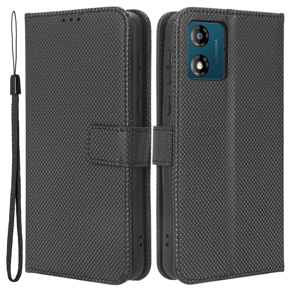 For Motorola Moto E13 4G Phone Stand Case Diamond Texture Wallet PU Leather Phone Cover For Motorola Moto E13 4G Phone Stand Case Diamond Texture Wallet PU Leather Phone Cover